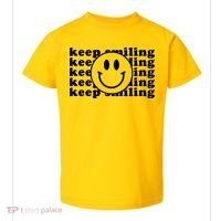 Keep Smiling Happy Face Toddler T-Shirt thumb 0