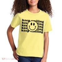 Keep Smiling Happy Face Kids T-Shirt thumb 2