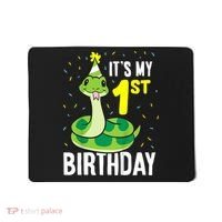 Kids Snakes Its My 1st Birthday 1 Year Old Birthday Mousepad thumb 0