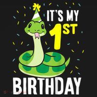 Kids Snakes Its My 1st Birthday 1 Year Old Birthday Mousepad thumb 1