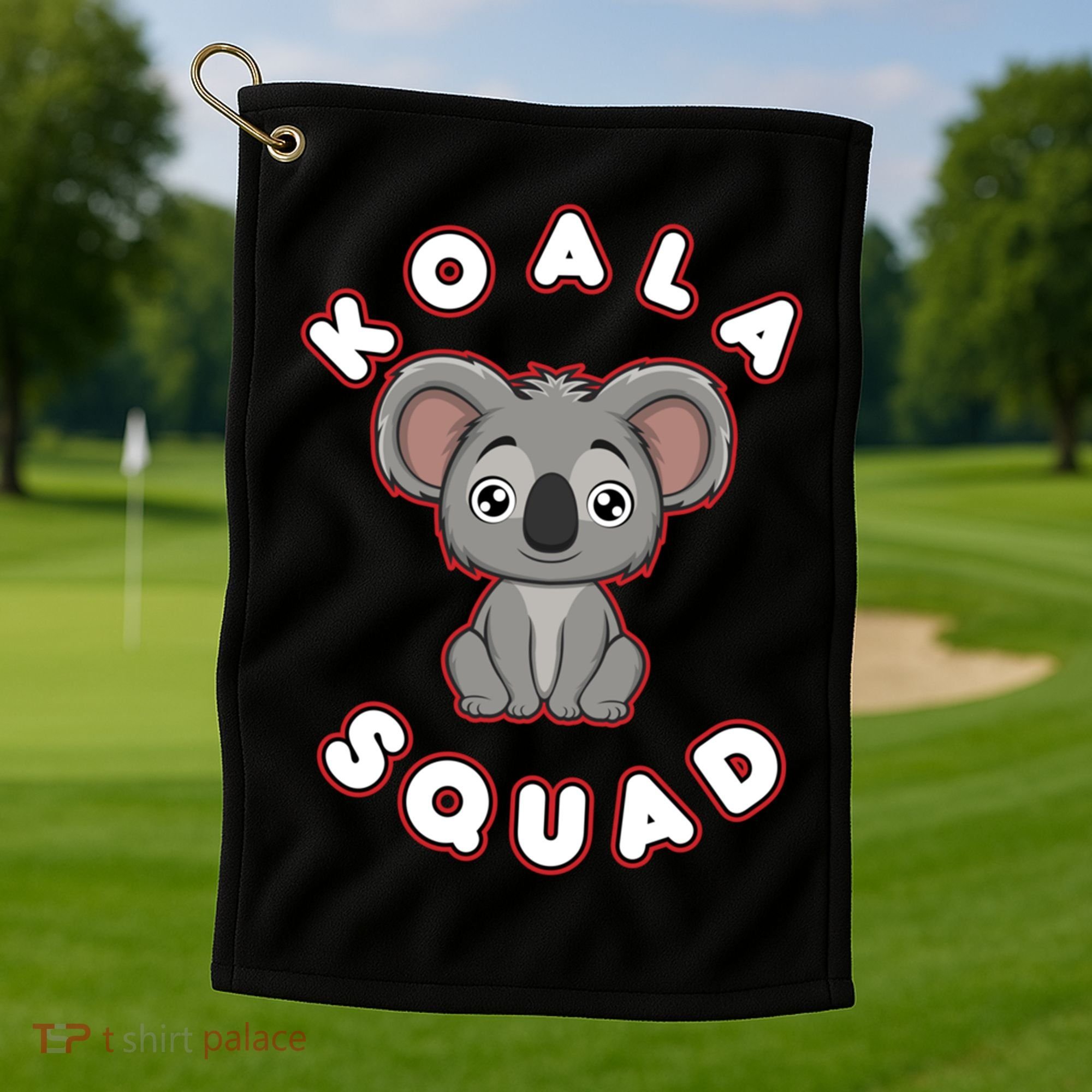 Koala Squad Ironic Koala Team Eucalyptus Cool Gift Golf Towel