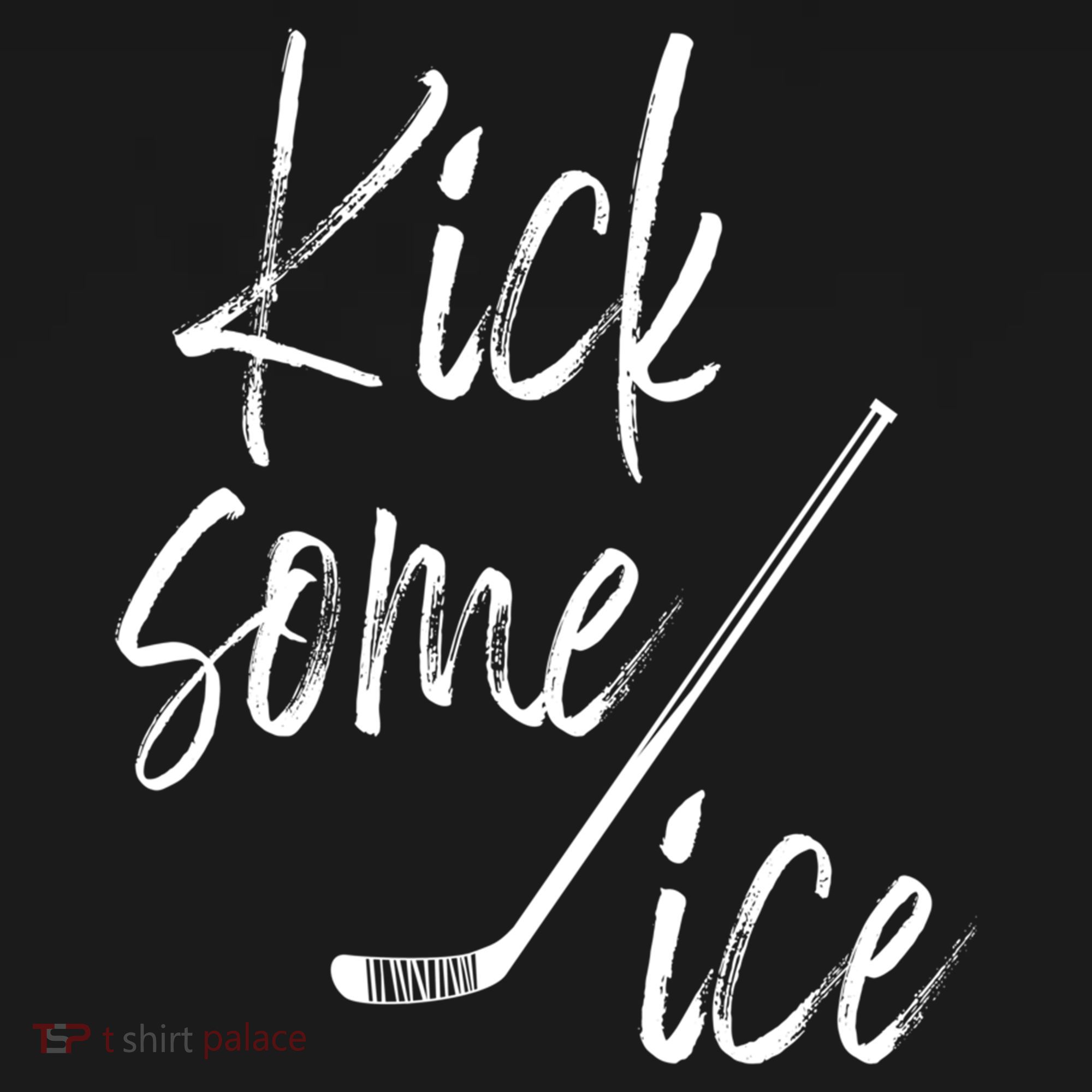 Kick Some Ice Hockey Quote Hockey Stick Meaningful Gift Women's Hoodie