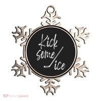 Kick Some Ice Hockey Quote Hockey Stick Meaningful Gift Ornament thumb 0
