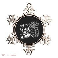 Kinda Sweet Kinda Stabby Funny Sarcastic Sarcasm Pineapple Ornament thumb 0