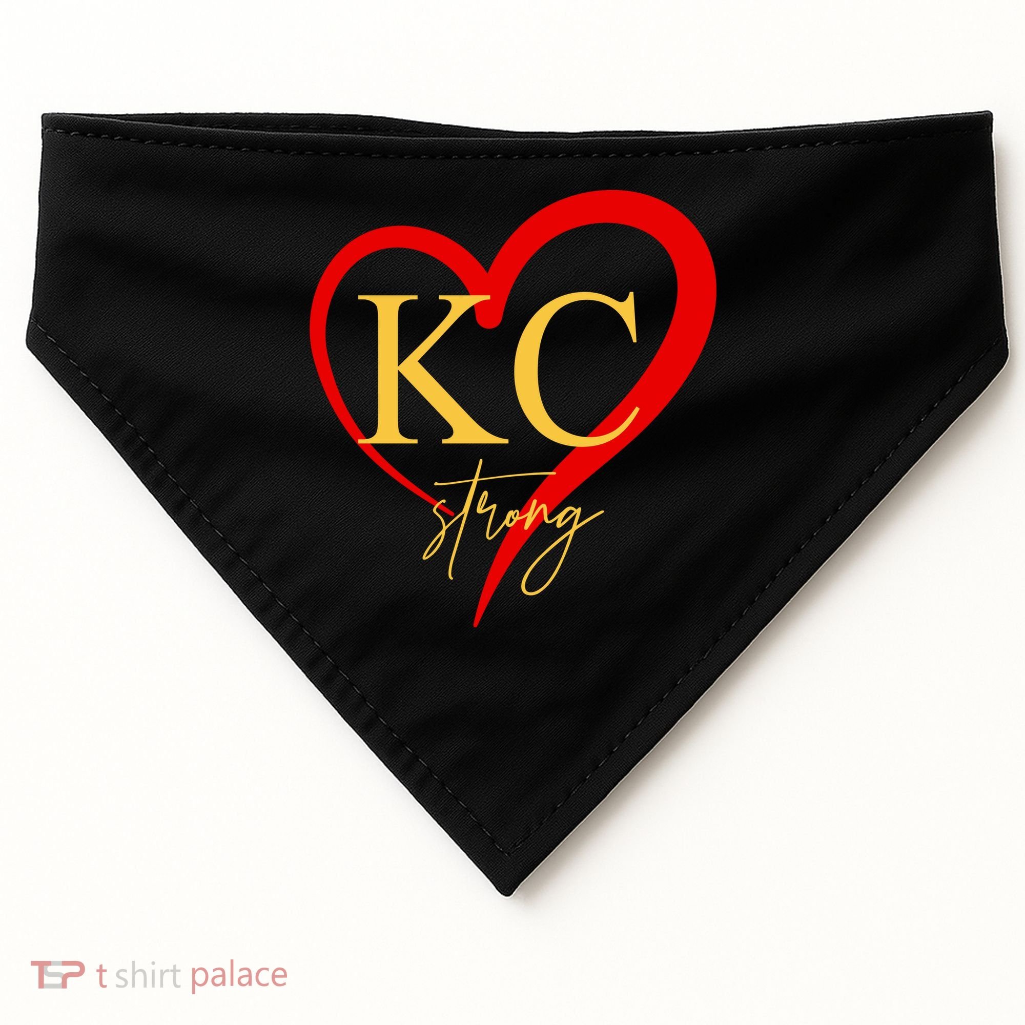 Kc Strong Kansas City Strong Heart USA-Made Doggie Bandana