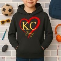 Kc Strong Kansas City Strong Heart Kids Hoodie thumb 2