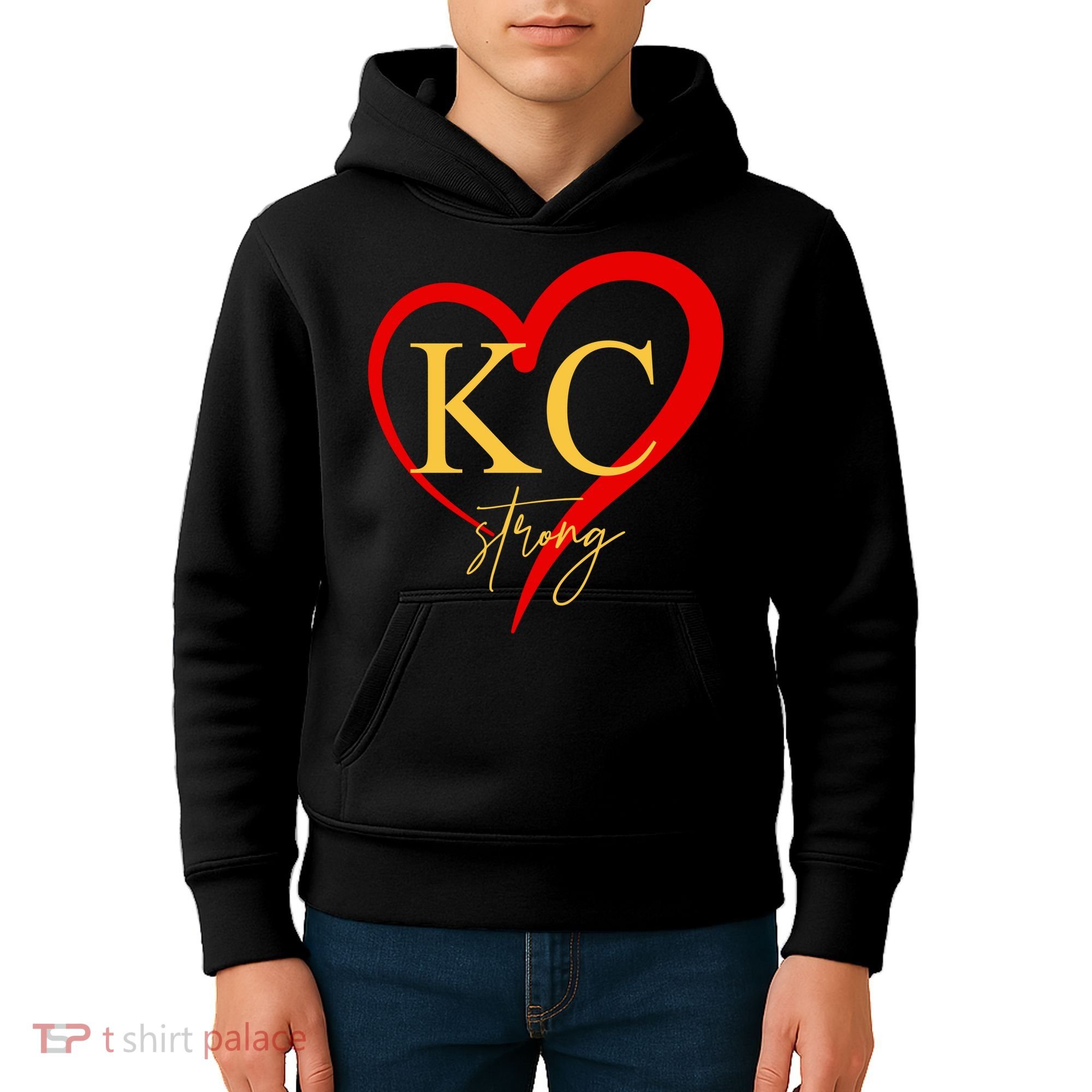 Kc Strong Kansas City Strong Heart Kids Hoodie