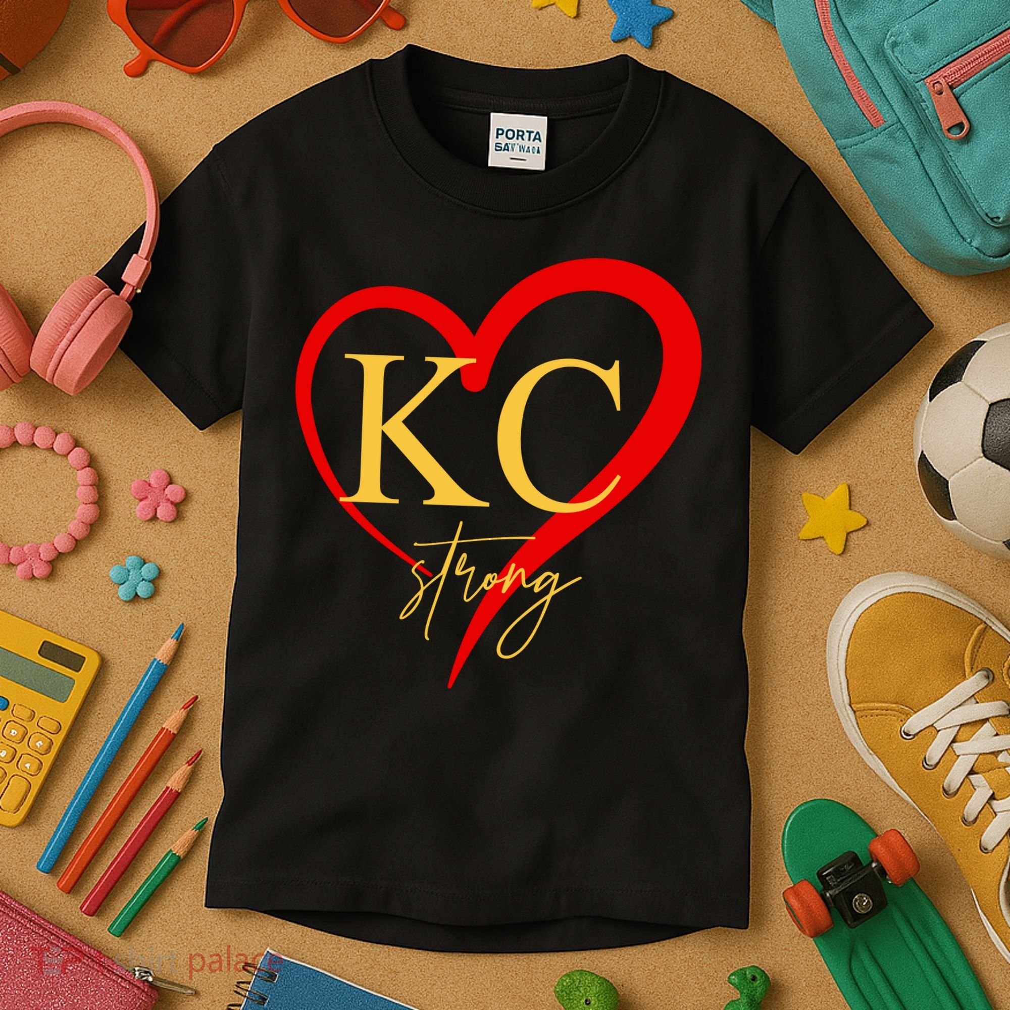 Kc Strong Kansas City Strong Heart Kids T-Shirt