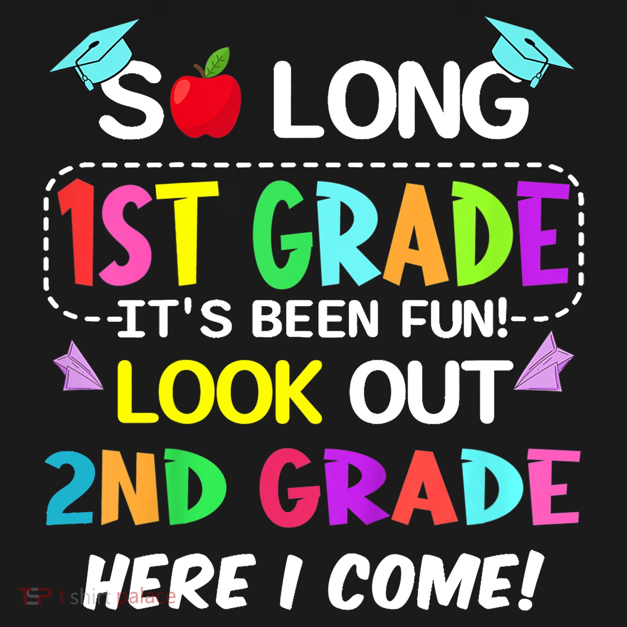 Kids So Long 1st Grade 2nd Grade Here I Come 1st Grade Graduation Meaningful Gif Women's Hoodie