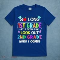Kids So Long 1st Grade 2nd Grade Here I Come 1st Grade Graduation Meaningful Gif T-Shirt thumb 5