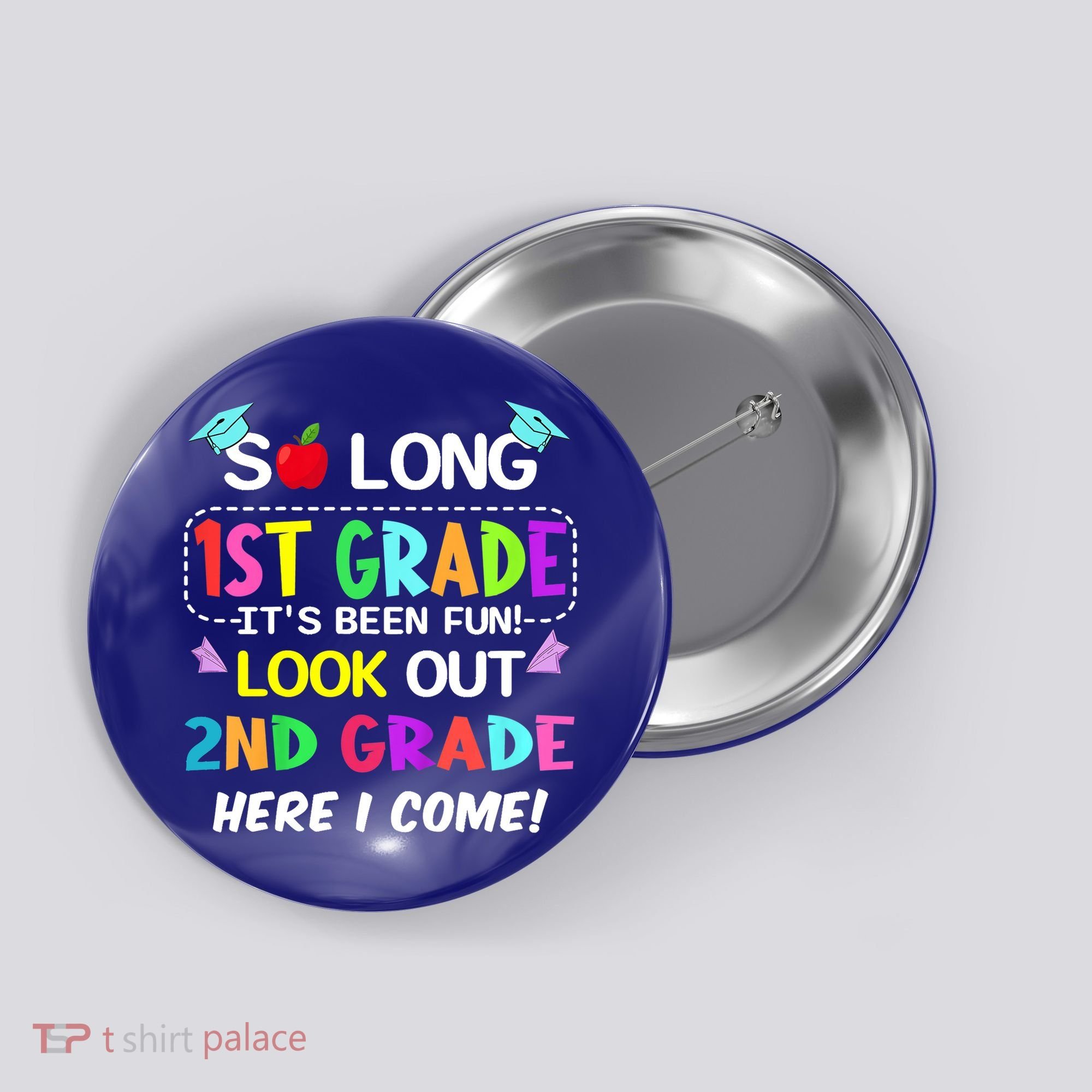 Kids So Long 1st Grade 2nd Grade Here I Come 1st Grade Graduation Meaningful Gif Button