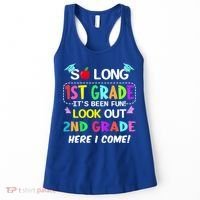 Kids So Long 1st Grade 2nd Grade Here I Come 1st Grade Graduation Meaningful Gif Women's Tank Top thumb 0