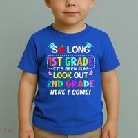 Kids So Long 1st Grade 2nd Grade Here I Come 1st Grade Graduation Meaningful Gif Toddler T-Shirt thumb 2