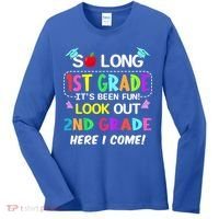 Kids So Long 1st Grade 2nd Grade Here I Come 1st Grade Graduation Meaningful Gif Women's Long Sleeve Shirt thumb 0