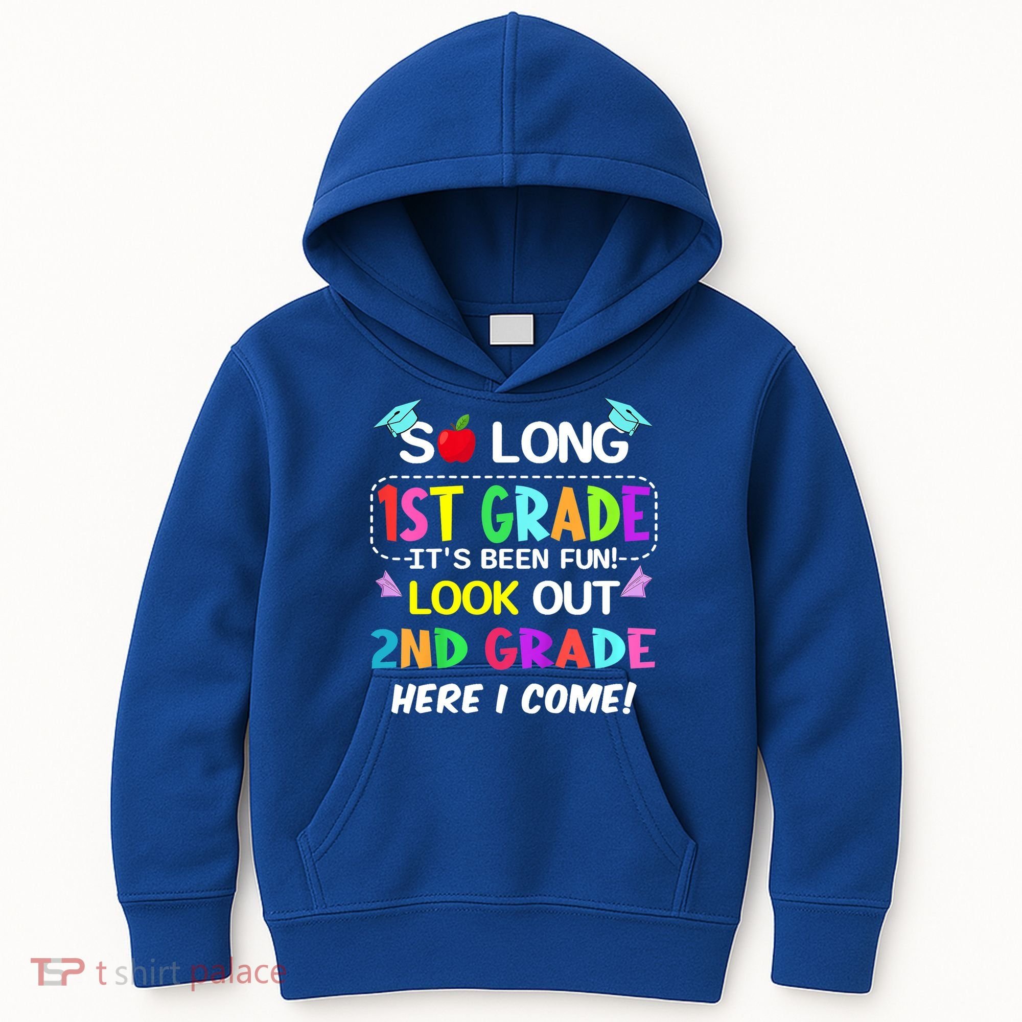 Kids So Long 1st Grade 2nd Grade Here I Come 1st Grade Graduation Meaningful Gif Kids Hoodie