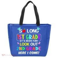 Kids So Long 1st Grade 2nd Grade Here I Come 1st Grade Graduation Meaningful Gif Tote Bag thumb 0