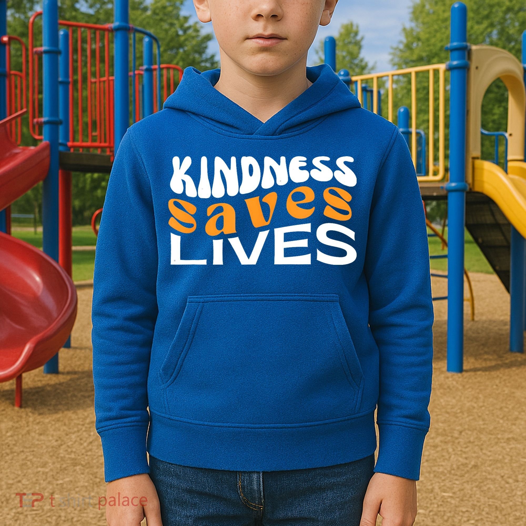 Kindness Saves Lives Mental Health Awareness Tee Kids Hoodie