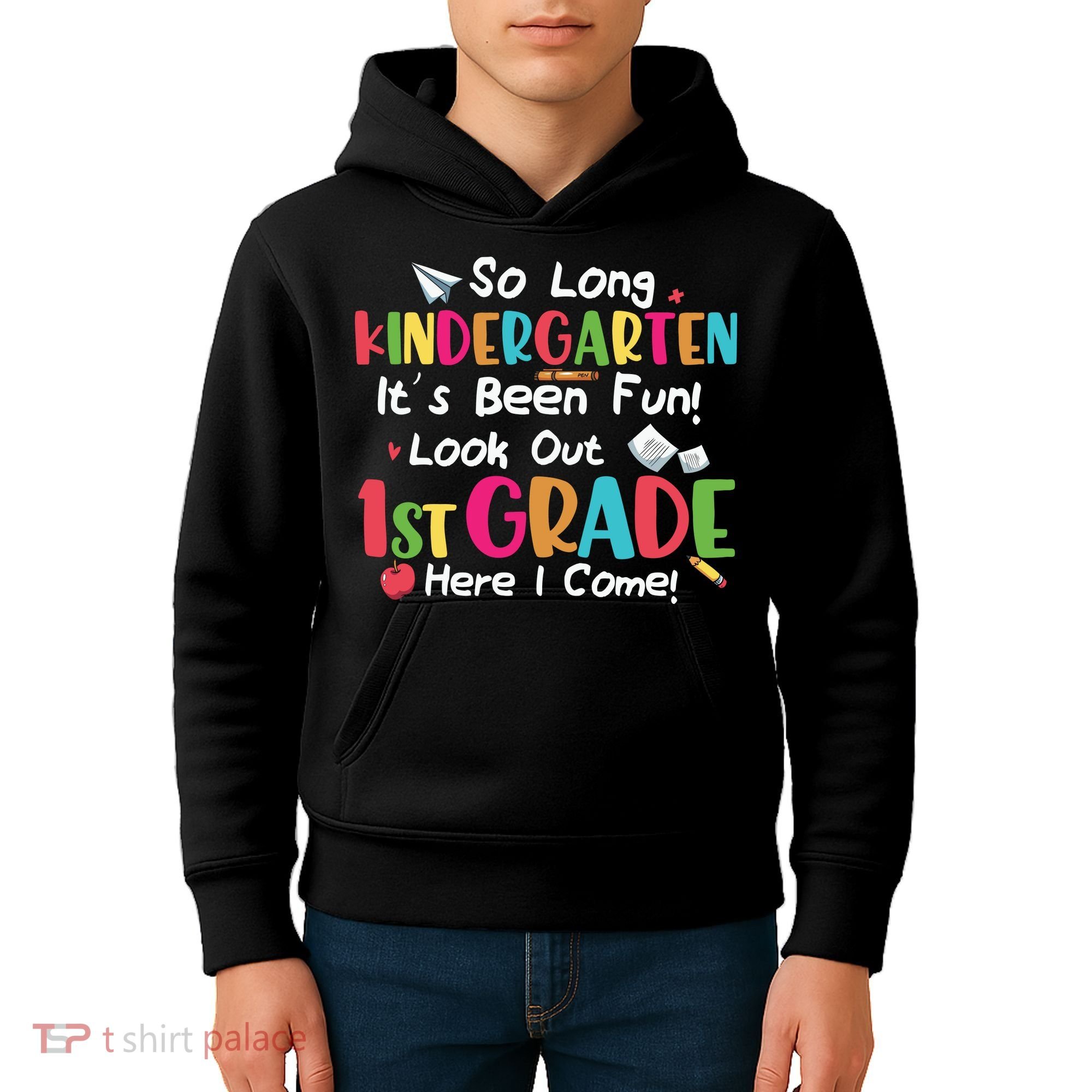 Kindergarten So Long Its Been 1st Grade Back To School Kids Hoodie
