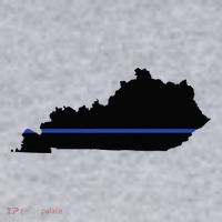 Kentucky State Map Police Law Enforcement Blue Line Women's Sweatshirt thumb 2