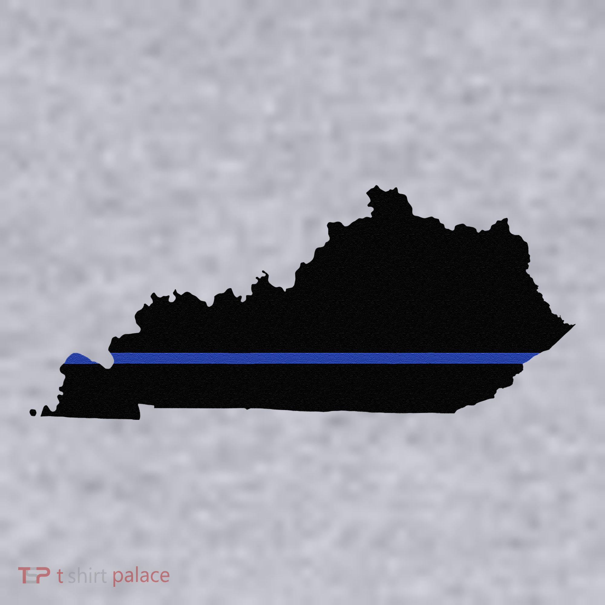 Kentucky State Map Police Law Enforcement Blue Line Women's Sweatshirt