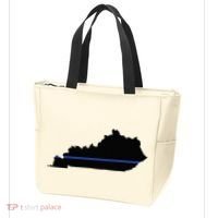Kentucky State Map Police Law Enforcement Blue Line Tote Bag thumb 3