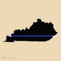 Kentucky State Map Police Law Enforcement Blue Line Tote Bag thumb 4