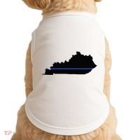 Kentucky State Map Police Law Enforcement Blue Line Doggie Tank thumb 0