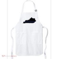 Kentucky State Map Police Law Enforcement Blue Line Apron thumb 0