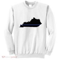 Kentucky State Map Police Law Enforcement Blue Line Sweatshirt thumb 0