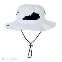 Kentucky State Map Police Law Enforcement Blue Line Bucket Hat thumb 0
