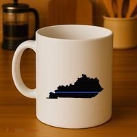 Kentucky State Map Police Law Enforcement Blue Line Coffee Mug thumb 4