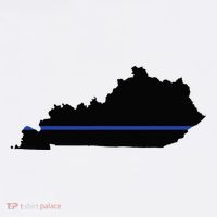 Kentucky State Map Police Law Enforcement Blue Line Women's Hoodie thumb 2