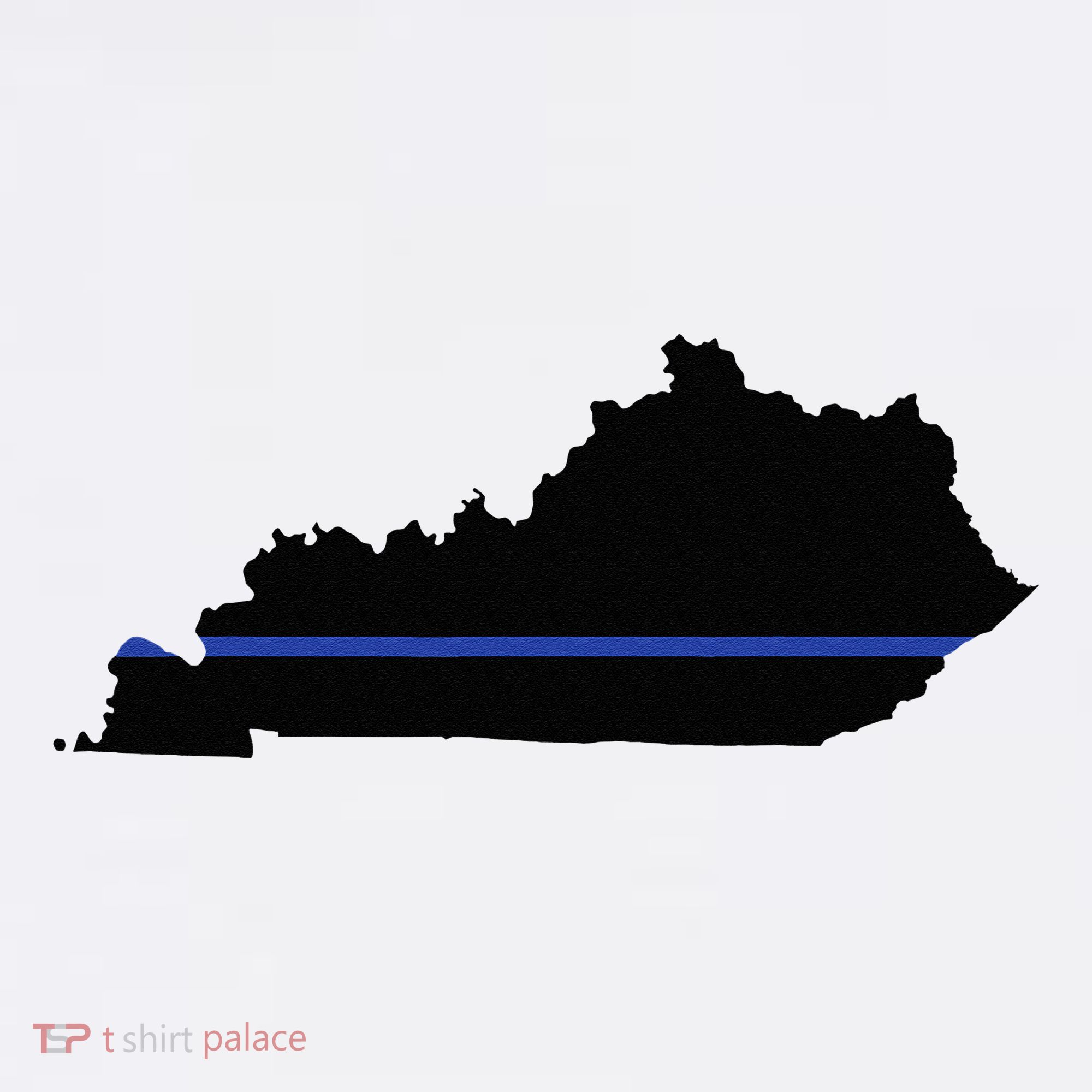 Kentucky State Map Police Law Enforcement Blue Line Women's Hoodie