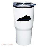 Kentucky State Map Police Law Enforcement Blue Line Tumbler thumb 0