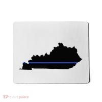 Kentucky State Map Police Law Enforcement Blue Line Mousepad thumb 0