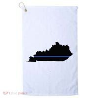 Kentucky State Map Police Law Enforcement Blue Line Golf Towel thumb 0
