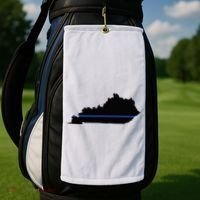 Kentucky State Map Police Law Enforcement Blue Line Golf Towel thumb 2
