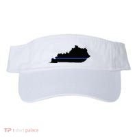 Kentucky State Map Police Law Enforcement Blue Line Visor thumb 0