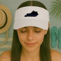 Kentucky State Map Police Law Enforcement Blue Line Visor thumb 2