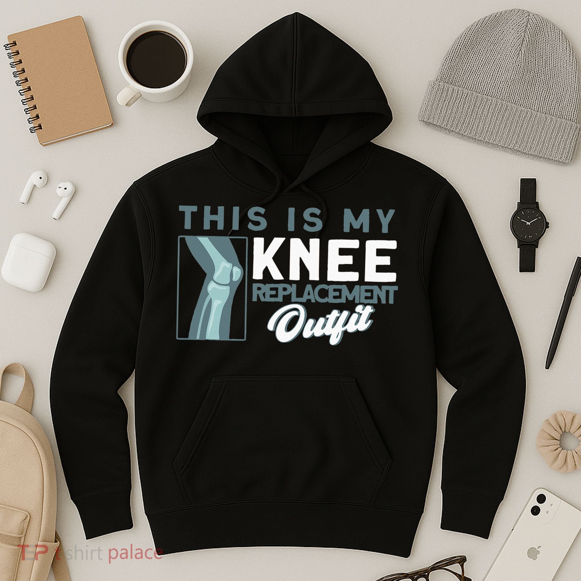 Knee Surgery My Knee Replacement Outfit TKR Knee Replacement Hoodie