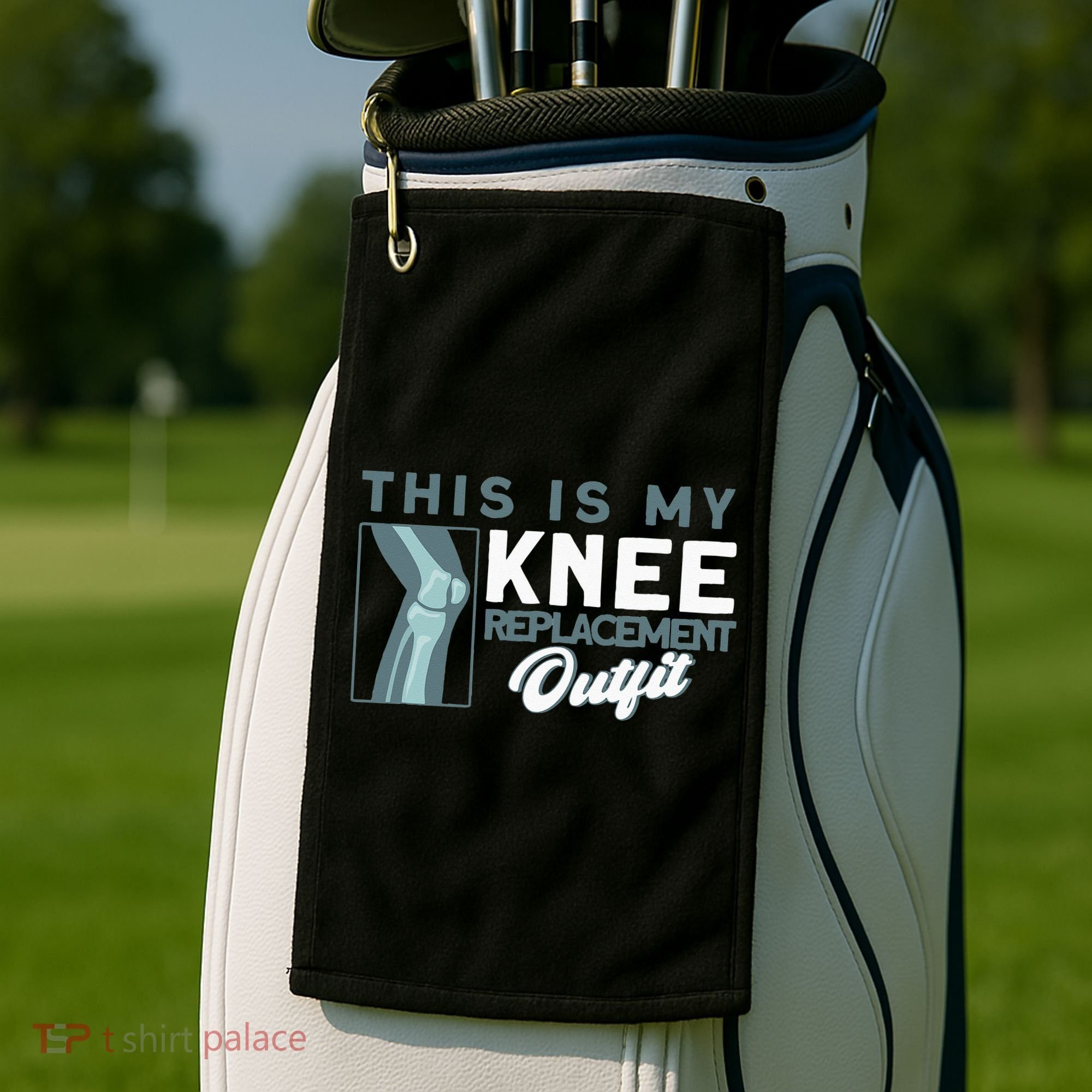Knee Surgery My Knee Replacement Outfit TKR Knee Replacement Golf Towel