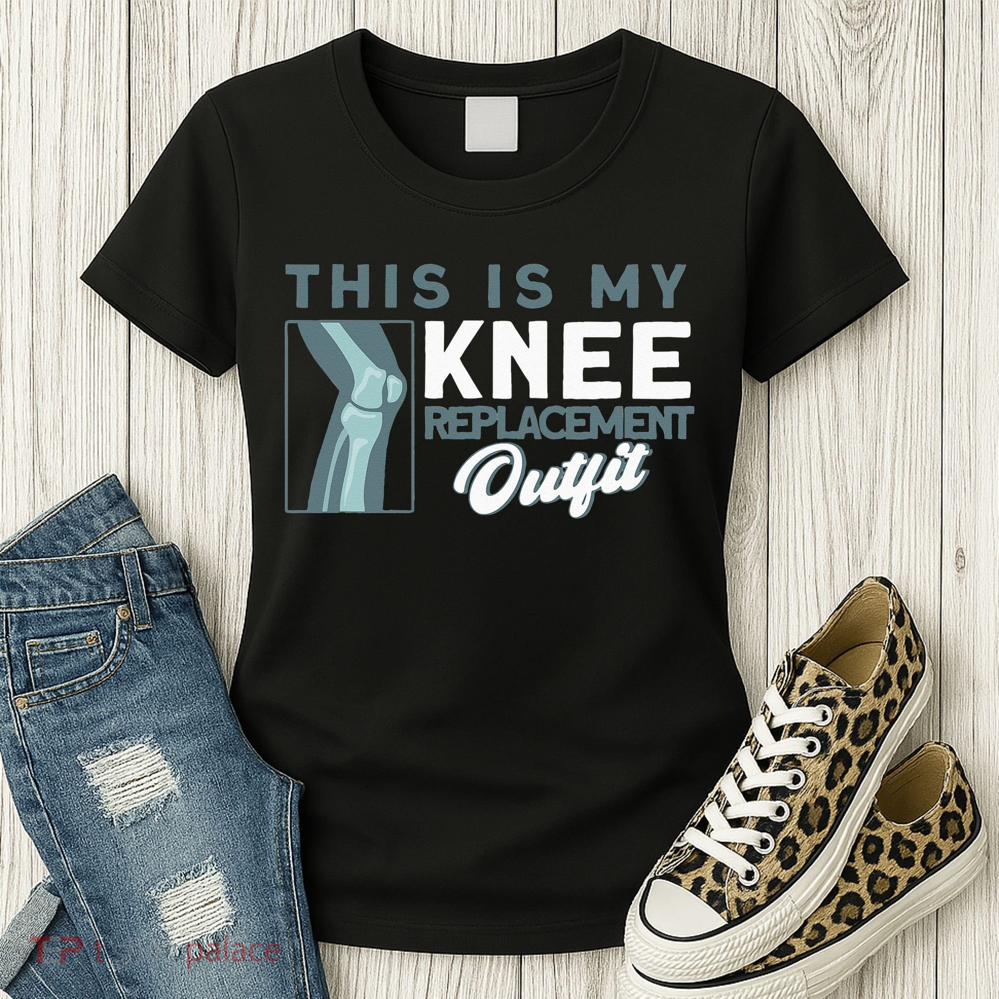 Knee Surgery My Knee Replacement Outfit TKR Knee Replacement Women's T-Shirt