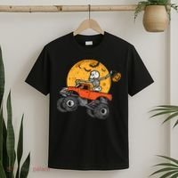 Kids Skeleton Monster Truck Moon Candy Toddler Boys Halloween Kid T-Shirt thumb 2