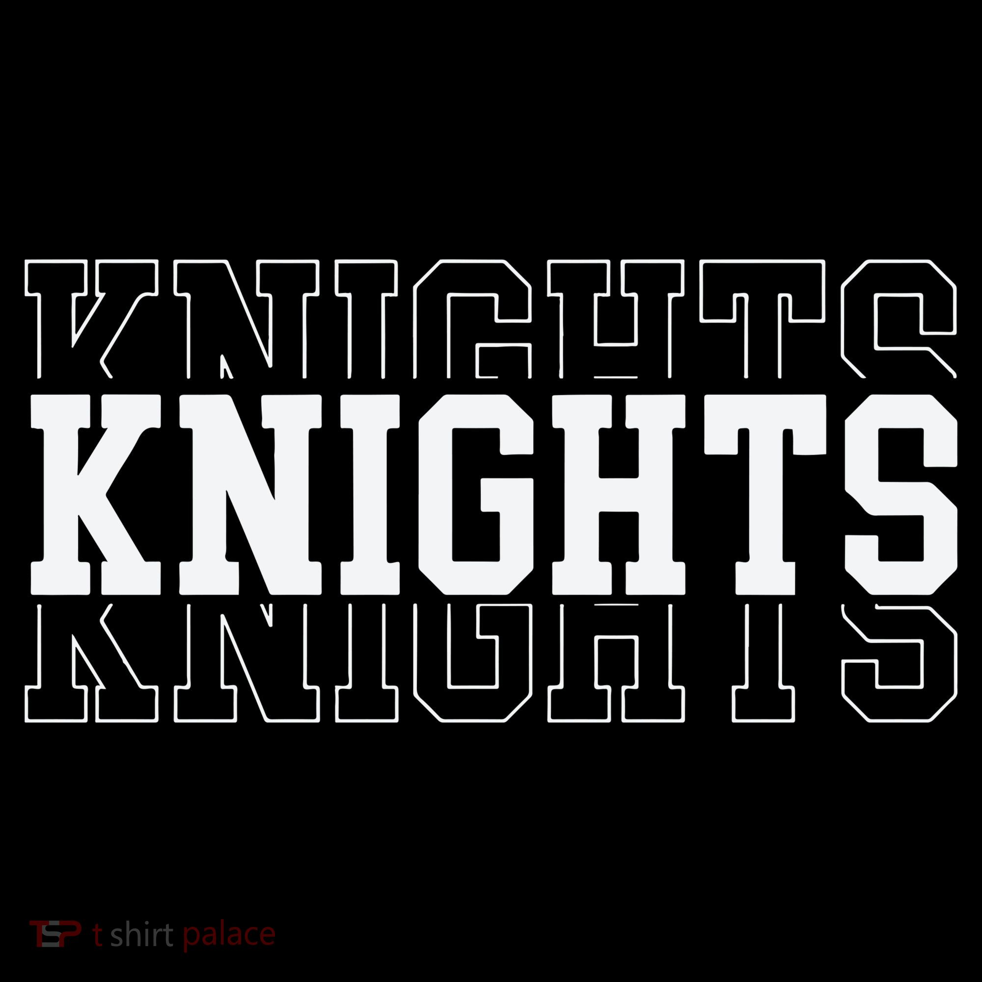 Knights School Mascot Women's Tri-Blend 3/4-Sleeve Raglan Shirt