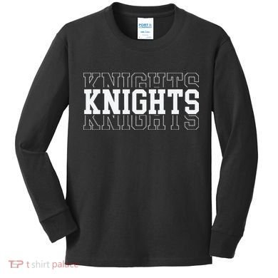 Knights School Mascot Kids Long Sleeve Shirt