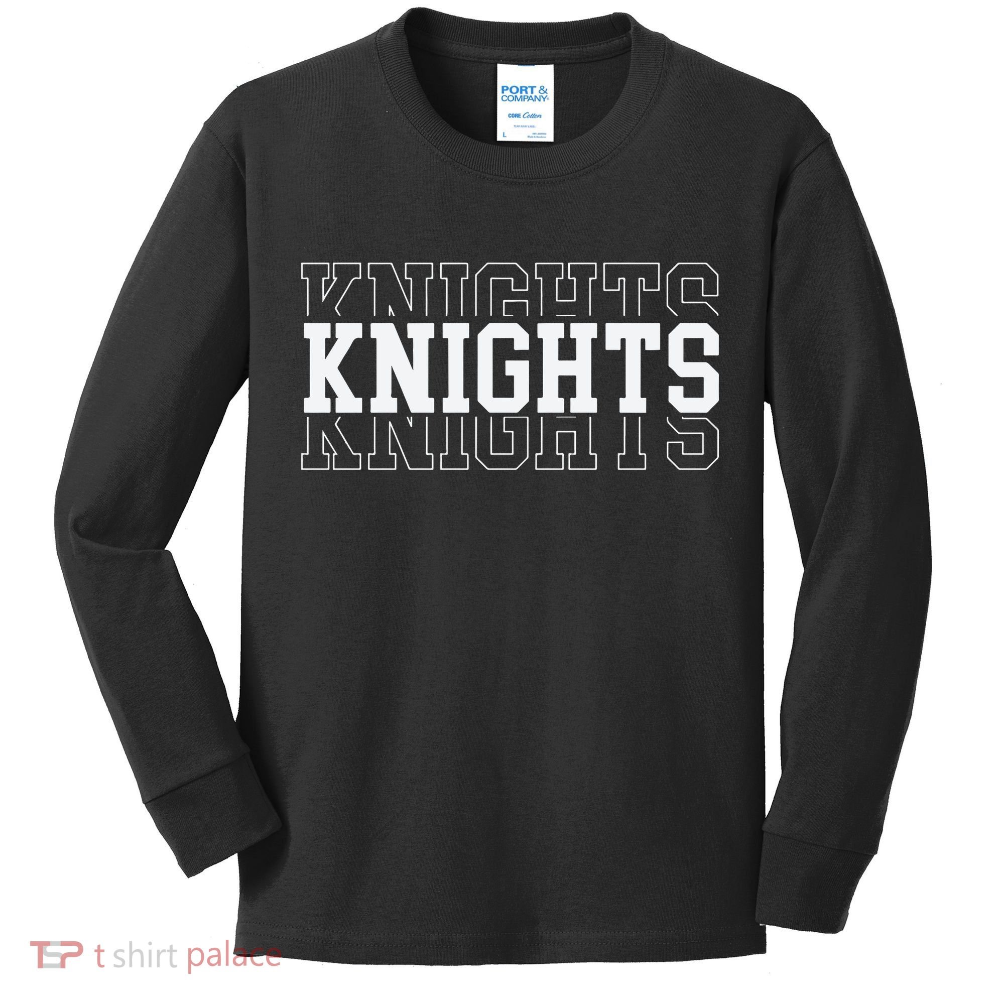 Knights School Mascot Kids Long Sleeve Shirt
