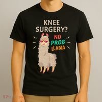 Knee Surgery No Probllama Knee Replacement Recovery Gift T-Shirt thumb 3