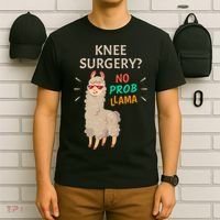 Knee Surgery No Probllama Knee Replacement Recovery Gift T-Shirt thumb 6