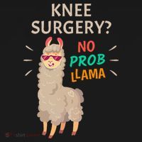 Knee Surgery No Probllama Knee Replacement Recovery Gift Ornament thumb 1