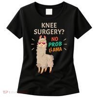 Knee Surgery No Probllama Knee Replacement Recovery Gift Women's T-Shirt thumb 0